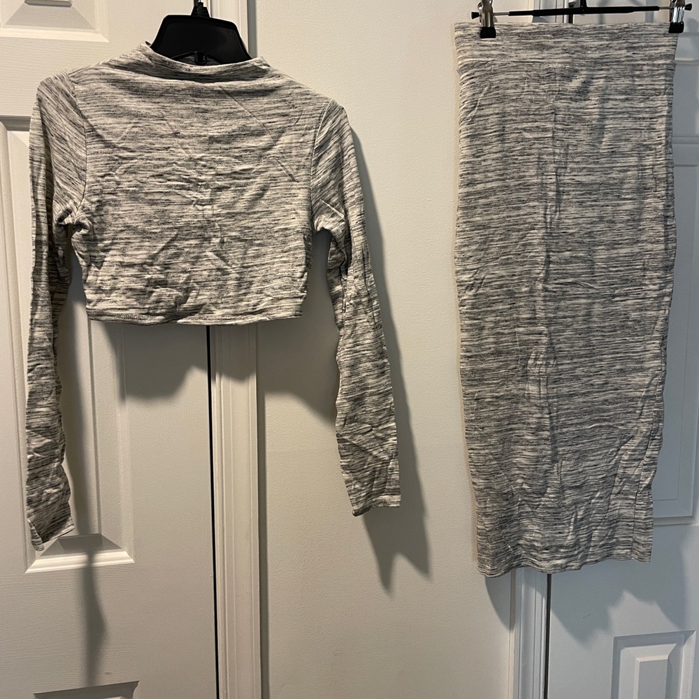 Naked Wardrobe Two-piece gray set 🩶